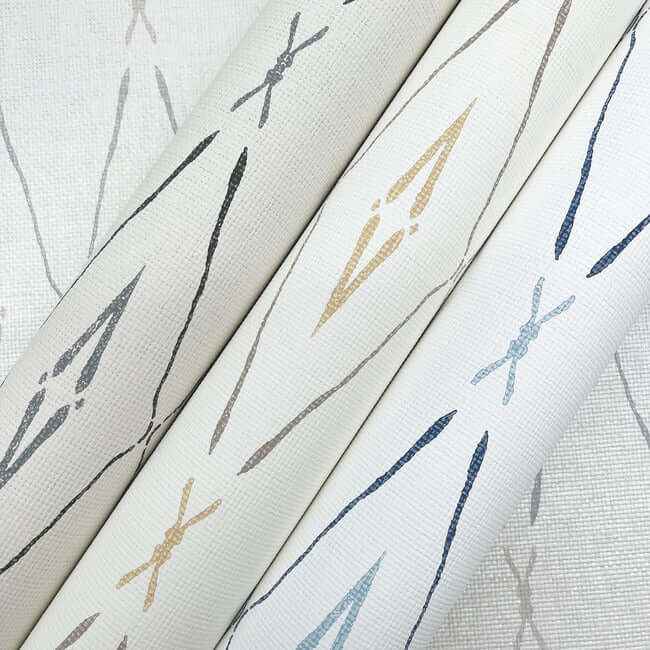 Artifact Silhouettes Indigo Wallpaper - York Wallcoverings - CC1284