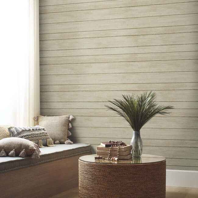 Broad Side Beige Wallpaper - York Wallcoverings - ND3053N - York Wallcoverings Wallpaper