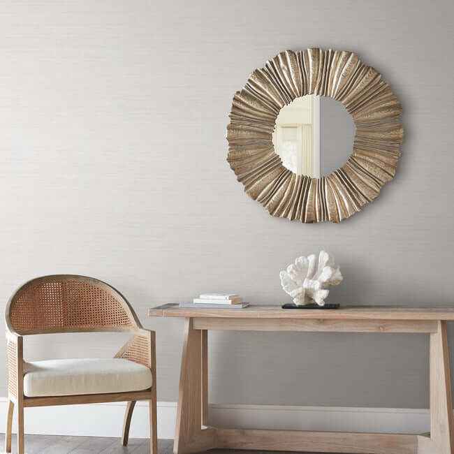 Tasar Silk White Wallpaper - York Wallcoverings - ND3067N - York Wallcoverings Wallpaper