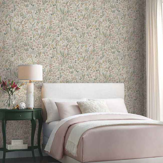Lea Blush Peel & Stick Wallpaper - York Wallcoverings - PSW1466RL - York Wallcoverings Wallpaper