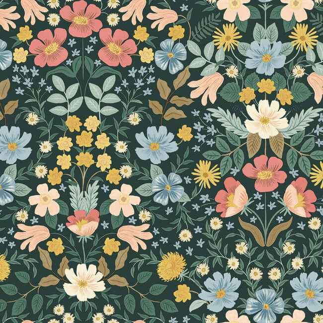 Bramble Garden Emerald Peel & Stick Wallpaper - York Wallcoverings - PSW1477RL - York Wallcoverings Wallpaper