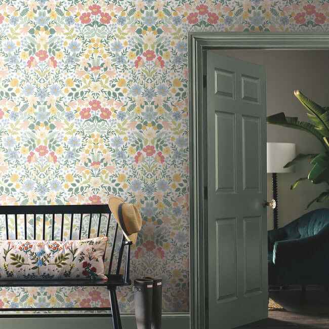 Bramble Garden Pastel Multi Peel & Stick Wallpaper - York Wallcoverings - PSW1474RL - York Wallcoverings Wallpaper