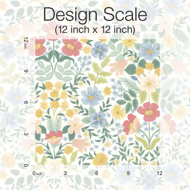 bramble-garden-premium-peel-stick-wallpaper-pastel-multi-york-wallcoverings-psw1474rl - York Wallcoverings Wallpaper