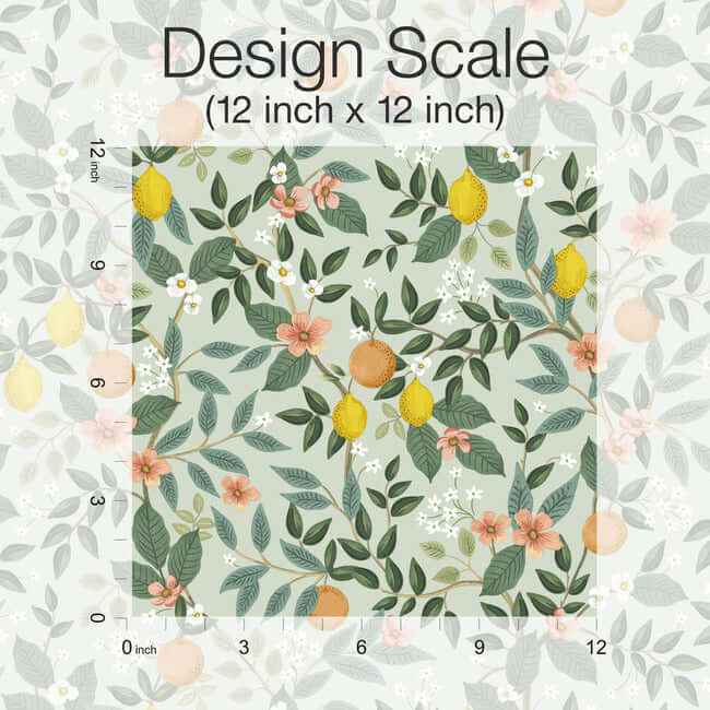 Citrus Grove Mint Peel & Stick Wallpaper - York Wallcoverings - PSW1480RL - York Wallcoverings Wallpaper