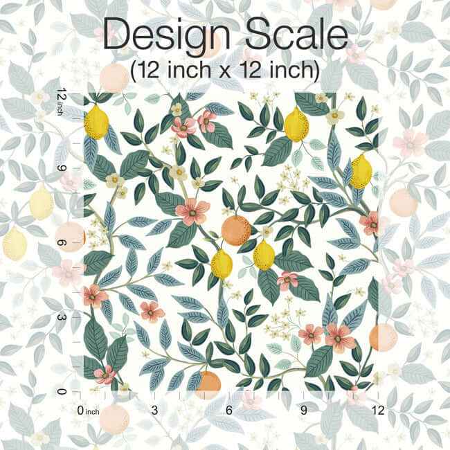 Citrus Grove White Peel & Stick Wallpaper - York Wallcoverings - PSW1479RL - York Wallcoverings Wallpaper