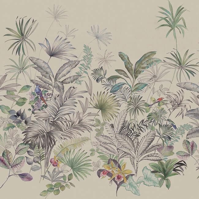 tropical-study-mural-khaki-york-wallcoverings-mu0279m - York Wallcoverings Wallpaper