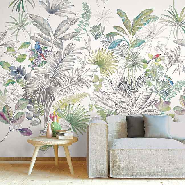Tropical Green Wall Mural - York Wallcoverings - MU0278M - York Wallcoverings Wallpaper