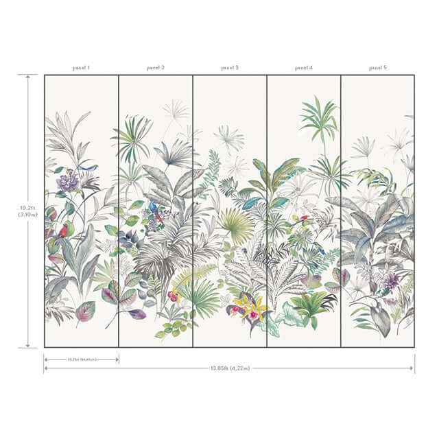 Tropical Green Wall Mural - York Wallcoverings - MU0278M - York Wallcoverings Wallpaper