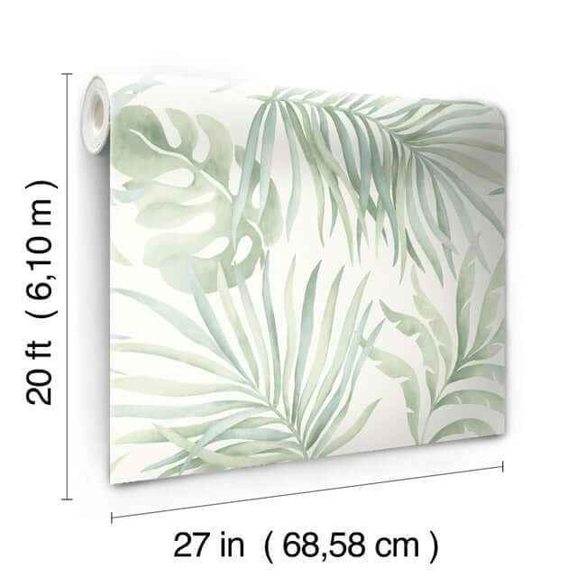 Paradise Palm Aloe Peel & Stick Wallpaper - York Wallcoverings - PSW1413RL - York Wallcoverings Wallpaper