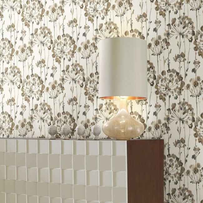 Flourish Neutral Peel & Stick Wallpaper - York Wallcoverings - PSW1097RL - York Wallcoverings Wallpaper
