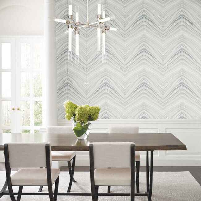 Onyx Strata Sheer Grey Peel & Stick Wallpaper - York Wallcoverings - PSW1422RL - York Wallcoverings Wallpaper