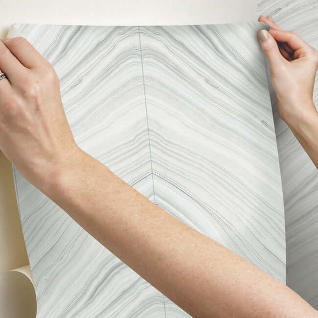 onyx-strata-premium-peel-stick-wallpaper-sheer-grey-york-wallcoverings-psw1422rl - York Wallcoverings Wallpaper