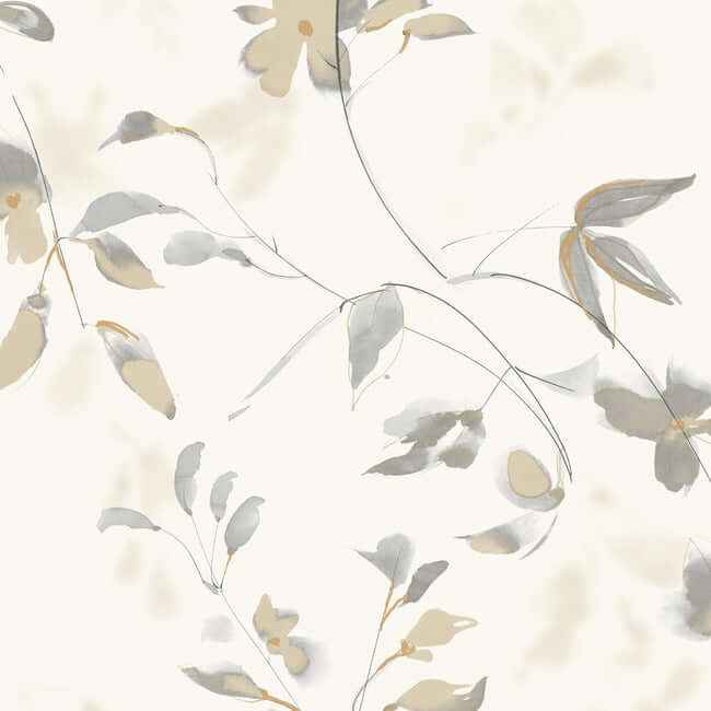 Linden Flower Soft Neutral Peel & Stick Wallpaper - York Wallcoverings - PSW1424RL - York Wallcoverings Wallpaper