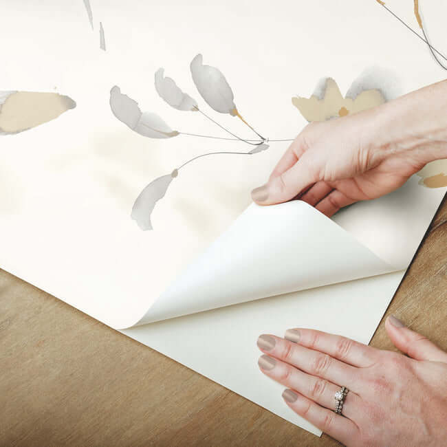 linden-flower-soft-neutral-peel-stick-wallpaper-york-wallcoverings-psw1424rl - York Wallpaper Wallpaper