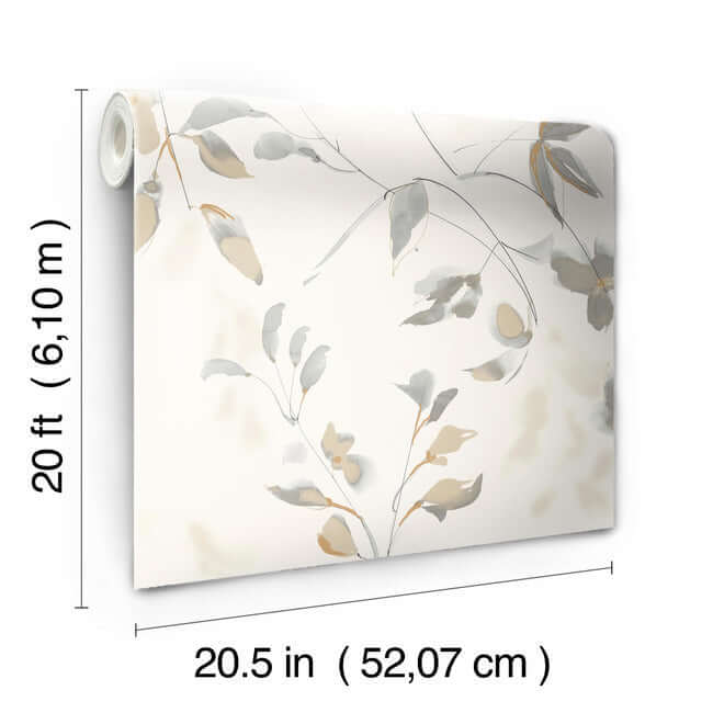 linden-flower-soft-neutral-peel-stick-wallpaper-york-wallcoverings-psw1424rl - York Wallpaper Wallpaper
