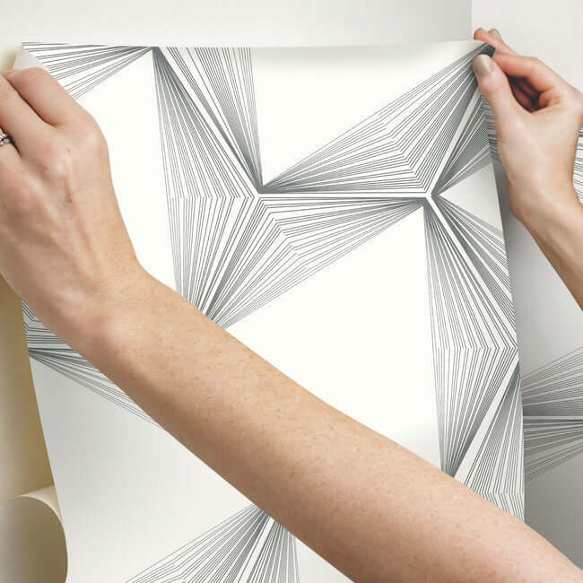 honeycomb-premium-peel-stick-wallpaper-charcoal-york-wallcoverings-psw1417rl - York Wallcoverings Wallpaper