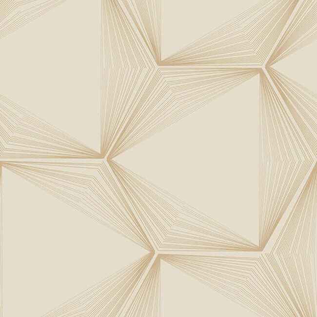 Honeycomb Sand & Gold Peel & Stick Wallpaper - York Wallcoverings - PSW1416RL - York Wallcoverings Wallpaper
