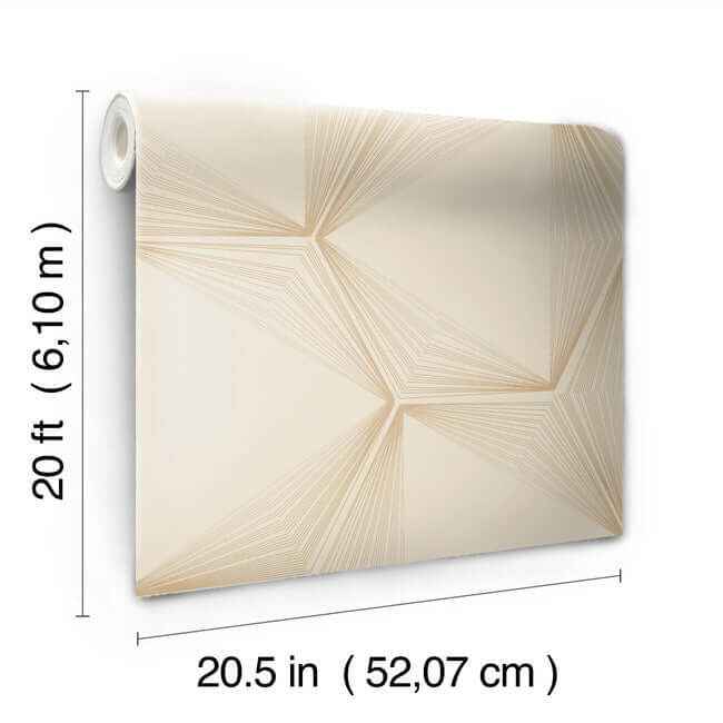 Honeycomb Sand & Gold Peel & Stick Wallpaper - York Wallcoverings - PSW1416RL - York Wallcoverings Wallpaper
