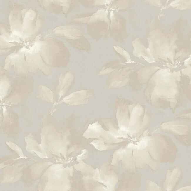 Midnight Blooms Neutral Peel & Stick Wallpaper - York Wallcoverings - PSW1414RL - York Wallcoverings Wallpaper