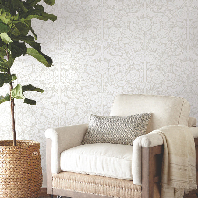 fairy-tales-premium-peel-stick-wallpaper-beige-york-wallcoverings-psw1505rl - York Wallcoverings Wallpaper