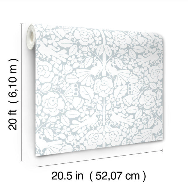 fairy-tales-premium-peel-stick-wallpaper-blue-york-wallcoverings-psw1507rl - York Wallcoverings Wallpaper