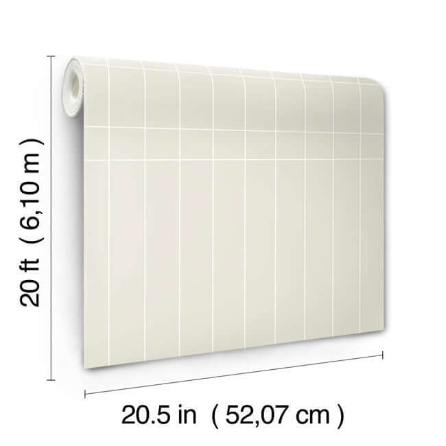 linear-gridwork-beige-wallpaper-york-wallcoverings-psw1512rl - York Wallcoverings Wallpaper
