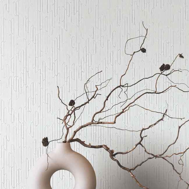 Calliope Optic White Wallpaper - York Wallcoverings - RRD7612N - York Wallcoverings Wallpaper