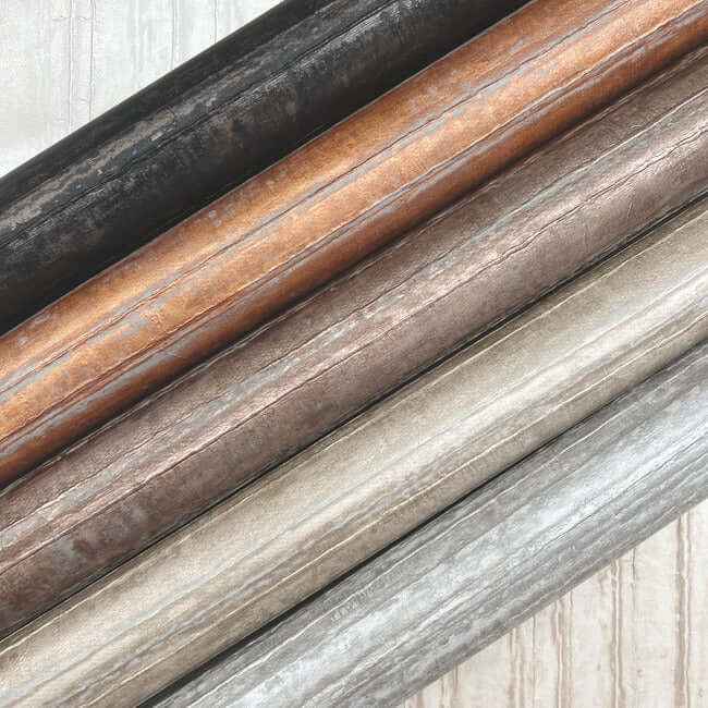 Vintage Tin High Performance Wallpaper Satin Brass - York Wallcoverings - RRD7607 - York Wallcoverings Wallpaper