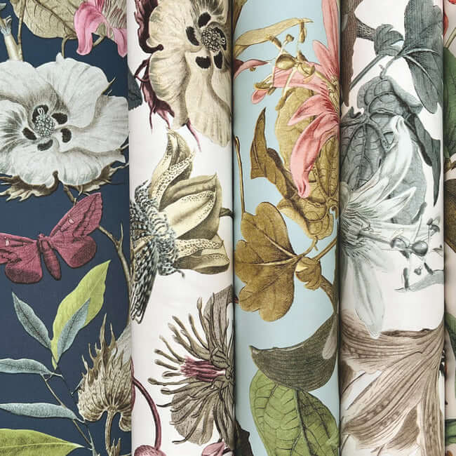 butterfly-house-white-fuchsia-wallpaper-york-wallcoverings-bl1721 - York Wallpaper Wallpaper