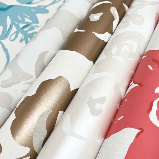 Brushstroke Floral Aqua Wallpaper - York Wallcoverings - BL1736 - York Wallcoverings Wallpaper