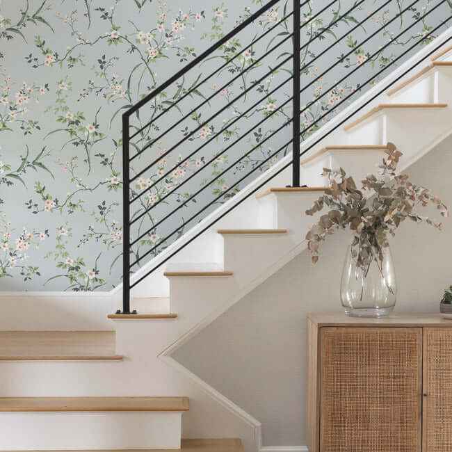 Blossom Branches Light Grey Wallpaper - York Wallcoverings - BL1743 - York Wallcoverings Wallpaper
