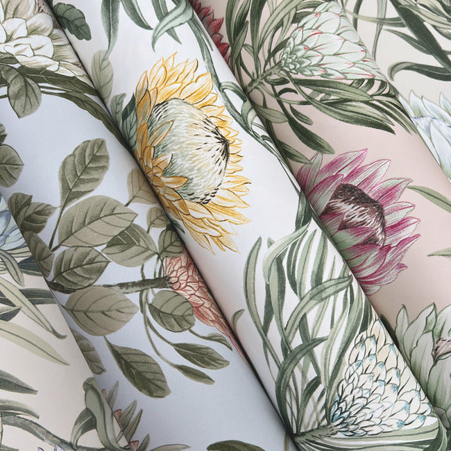 protea-wallpaper-blush-york-wallcoverings-bl1751 - York Wallcoverings Wallpaper