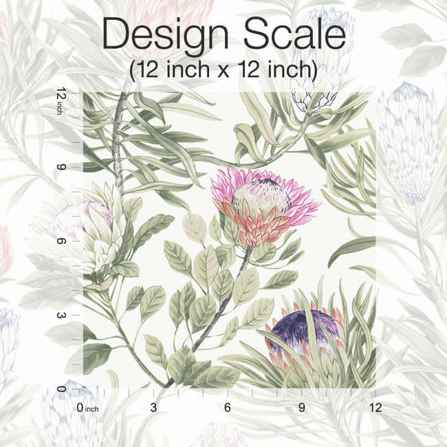 protea-white-fuchsia-wallpaper-york-wallcoverings-bl1752 - York Wallpaper Wallpaper