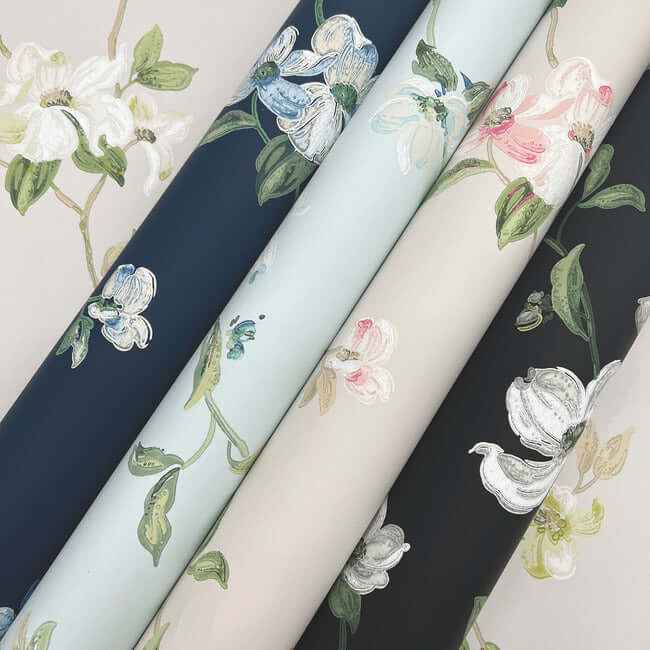 Dogwood Black Wallpaper - York Wallcoverings - BL1764 - York Wallcoverings Wallpaper