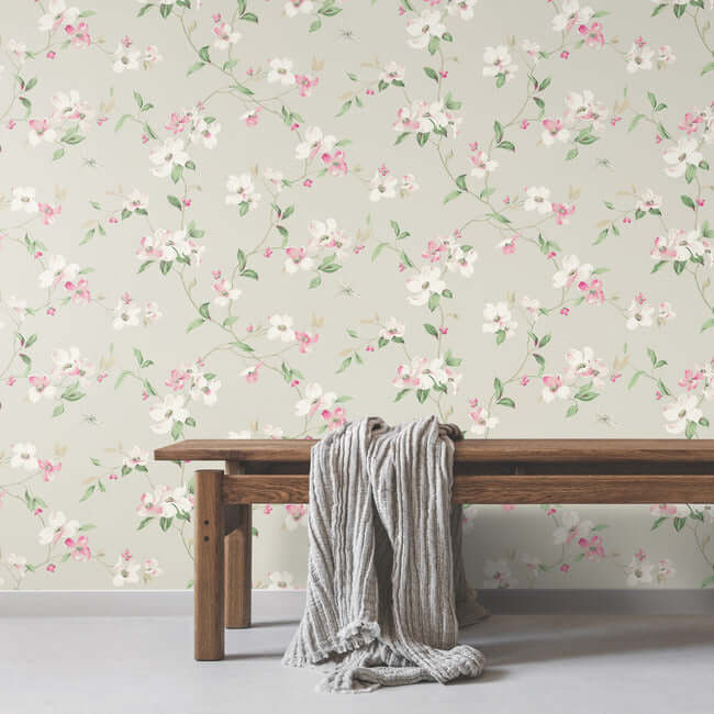 dogwood-taupe-wallpaper-york-wallcoverings-bl1763 - York Wallpaper Wallpaper