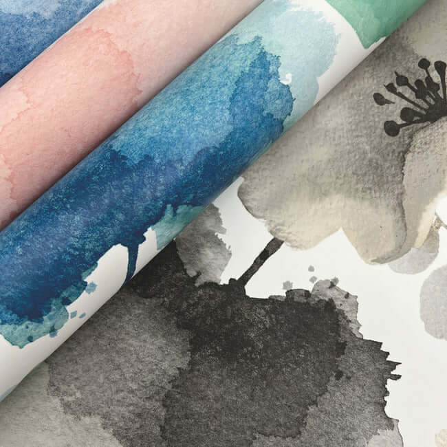 watercolor-bouquet-blush-wallpaper-york-wallcoverings-bl1772 - York Wallpaper Wallpaper