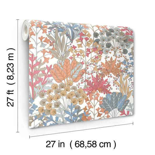 Forest Floor Coral Wallpaper - York Wallcoverings - BL1813 - York Wallcoverings Wallpaper