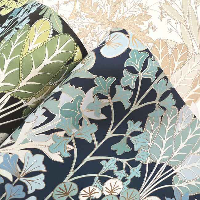 Forest Floor Navy Wallpaper - York Wallcoverings - BL1812 - York Wallcoverings Wallpaper