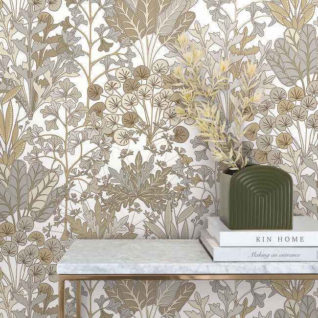 Forest Floor Neutral Wallpaper - York Wallcoverings - BL1815 - York Wallcoverings Wallpaper