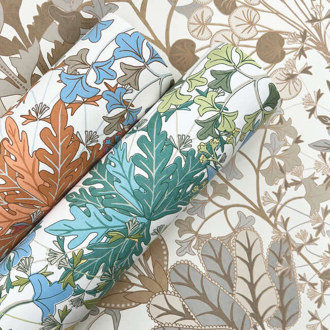 forest-floor-white-green-wallpaper-york-wallcoverings-bl1814 - York Wallpaper Wallpaper