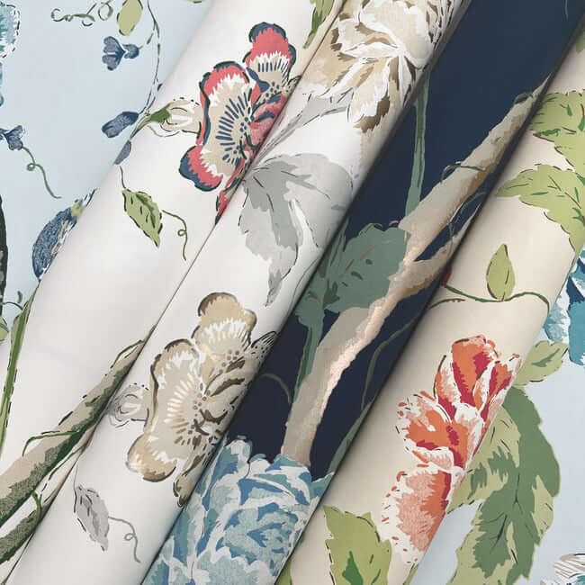 teahouse-floral-white-blush-wallpaper-york-wallcoverings-bl1785 - York Wallpaper Wallpaper
