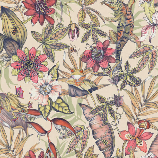 rainforest-cream-wallpaper-york-wallcoverings-bl1704 - York Wallpaper Wallpaper