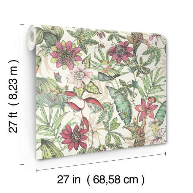 rainforest-multicolor-wallpaper-york-wallcoverings-bl1702 - York Wallpaper Wallpaper