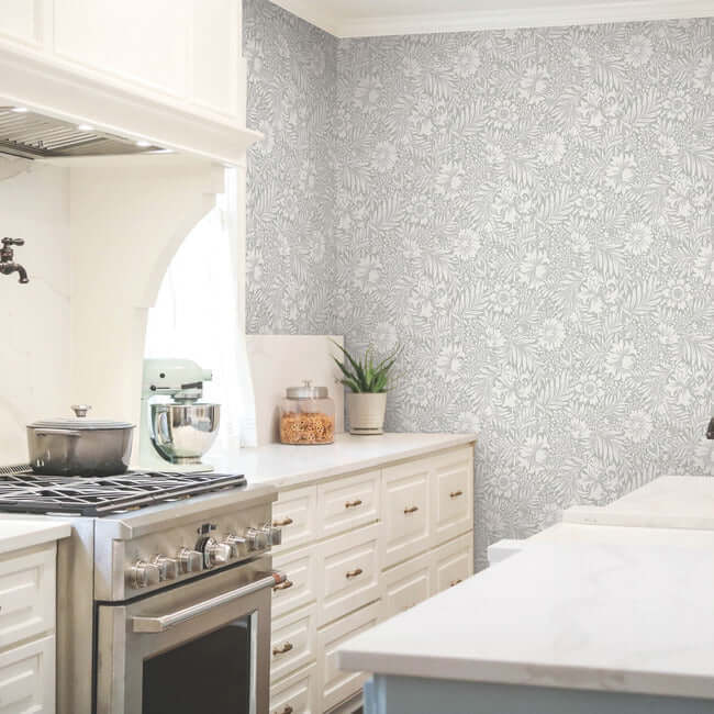 modern-acanthus-mist-peel-stick-wallpaper-york-wallcoverings-psw1444rl - York Wallpaper Wallpaper