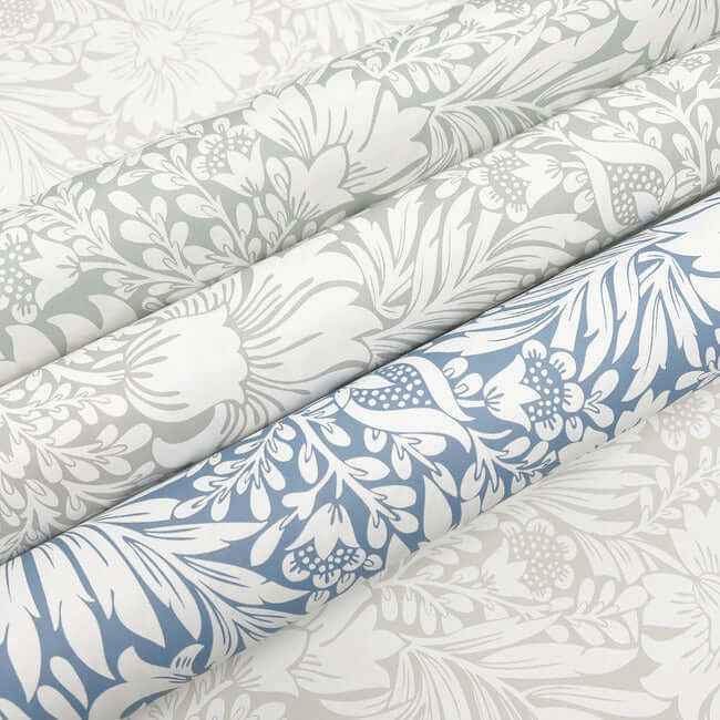 Modern Acanthus Vintage Duck Egg Peel & Stick Wallpaper - York Wallcoverings - PSW1446RL - York Wallcoverings Wallpaper