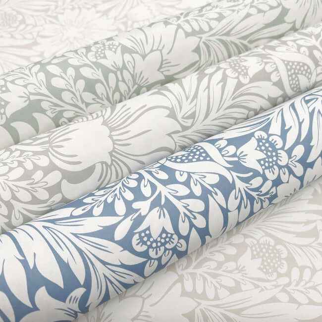 Modern Acanthus Vintage Duck Egg Peel & Stick Wallpaper - York Wallcoverings - PSW1446RL - York Wallcoverings Wallpaper