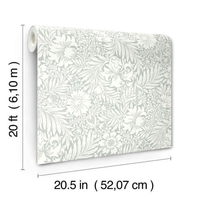 modern-acanthus-vintage-duck-egg-peel-stick-wallpaper-york-wallcoverings-psw1446rl - York Wallcoverings Wallpaper