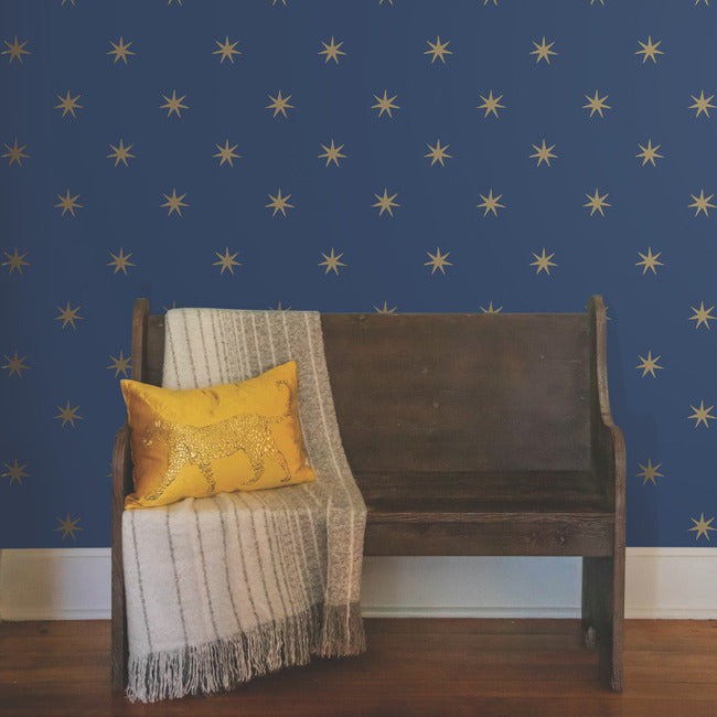 star-splendor-premium-peel-stick-wallpaper-navymetallic-gold-york-wallcoverings-psw1451rl - York Wallcoverings Wallpaper