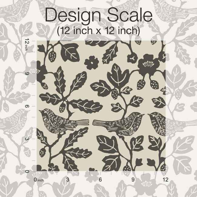 Sparrow & Oak Linen & Charcoal Peel & Stick Wallpaper - York Wallcoverings - PSW1442RL - York Wallcoverings Wallpaper