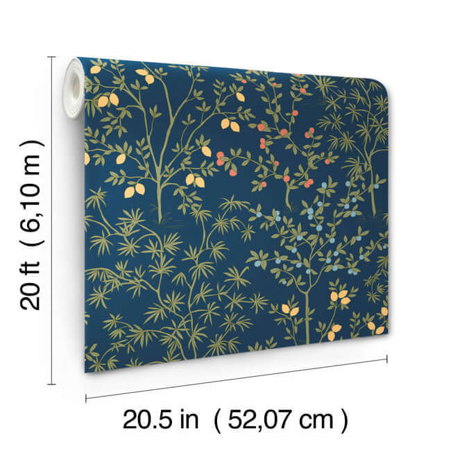 lemon-grove-navy-peel-stick-wallpaper-york-wallcoverings-psw1454rl - York Wallpaper Wallpaper